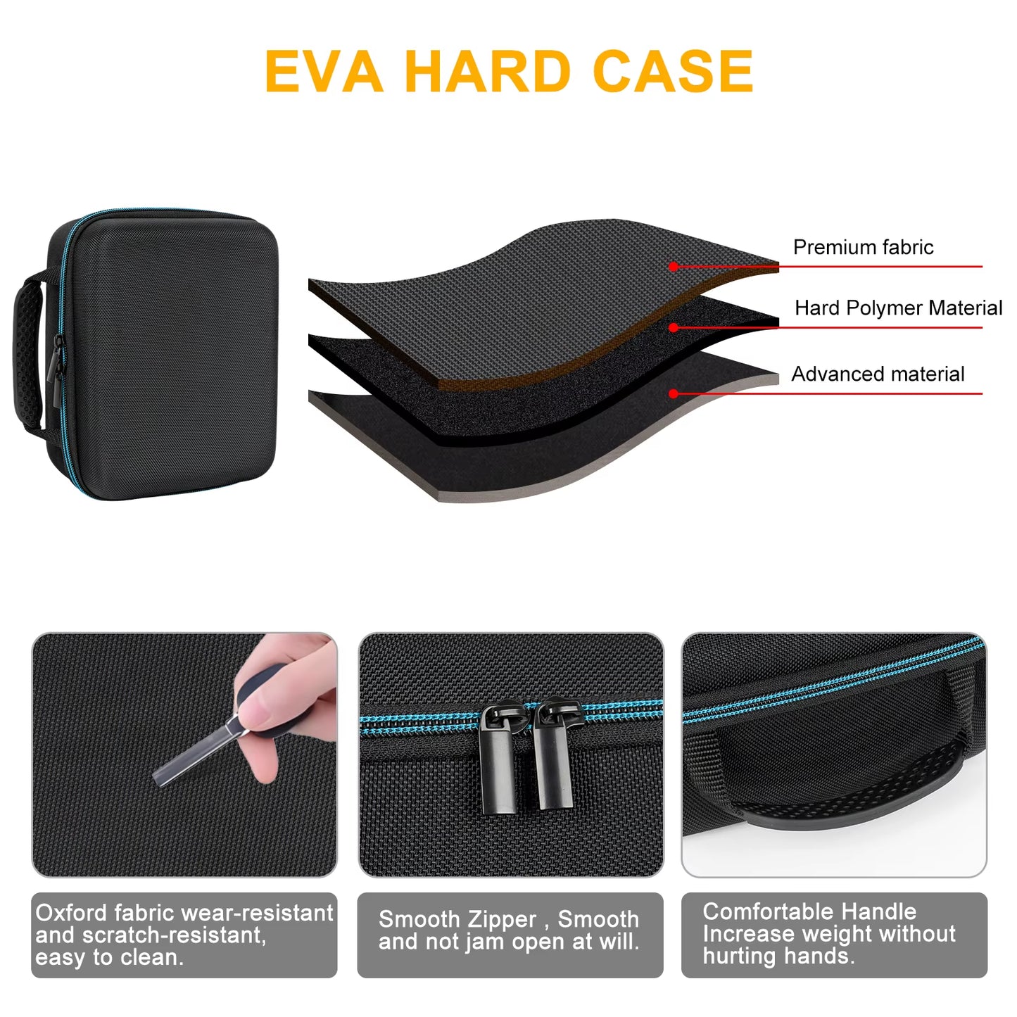 For Magcubic HY300/HY300 Pro/Hy300 Mini Projector Storage Bag Hard EVA Carrying Case Travel Storage for Projector Accessories